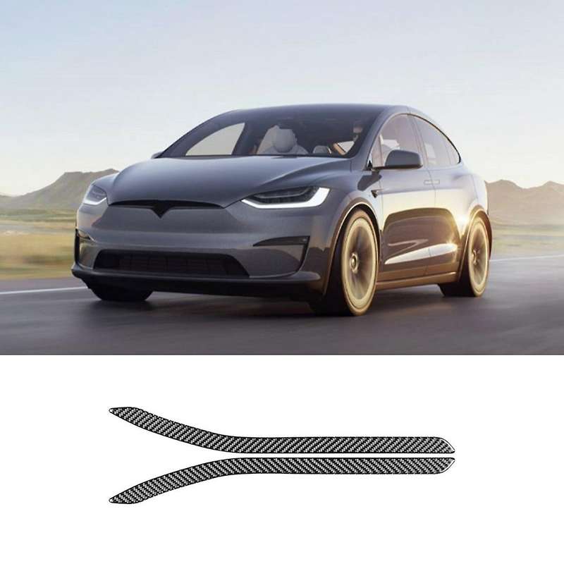 For Tesla Model X 2014-2022 Carbon Fiber Car Rear Fog Lamp Trim Cover