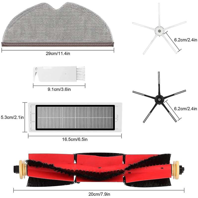 Main Brush Hepa Filter Mop Pads for Xiaomi Roborock S6 Maxv S6