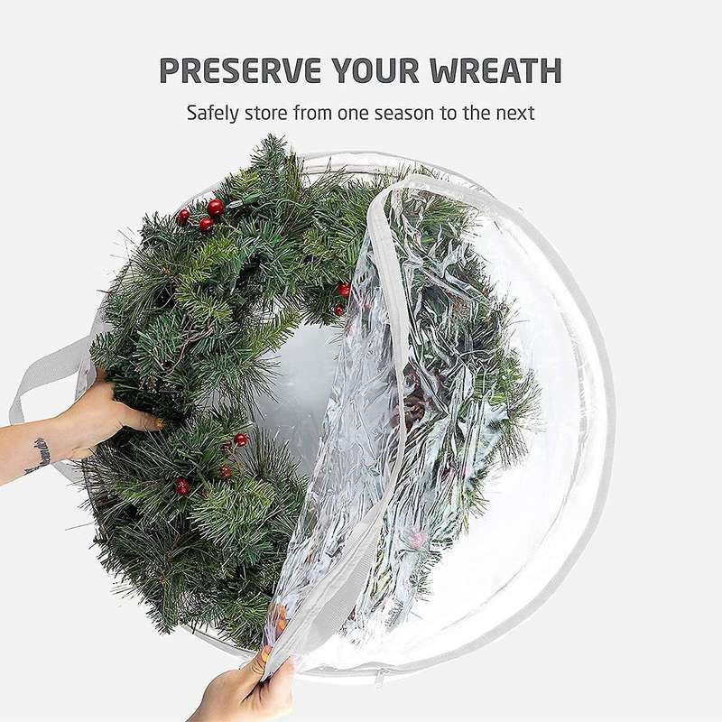 2pack Christmas Wreath Storage Container 30inch(white)