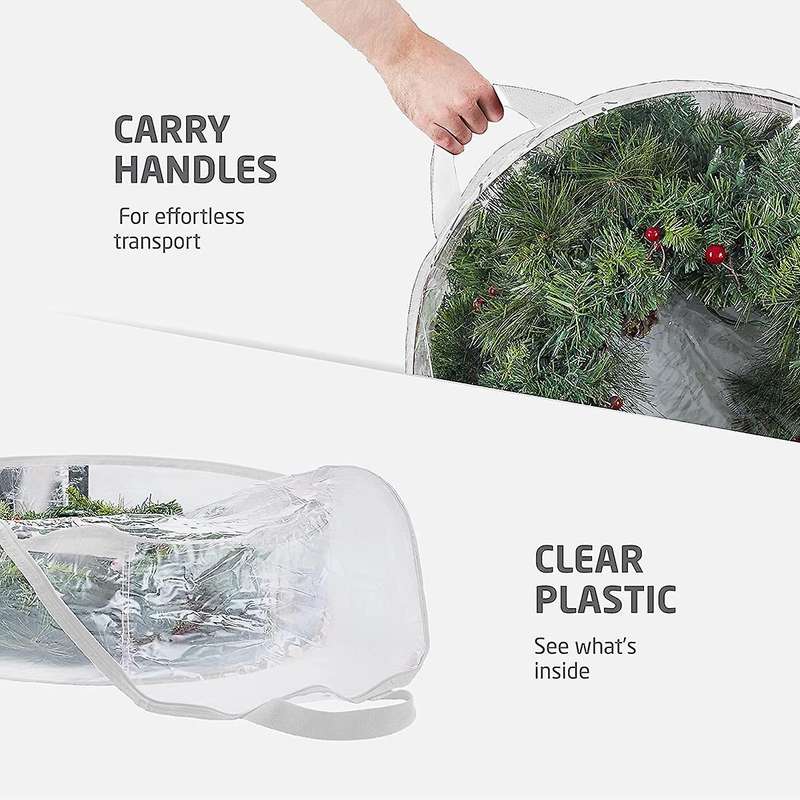 2pack Christmas Wreath Storage Container 30inch(white)