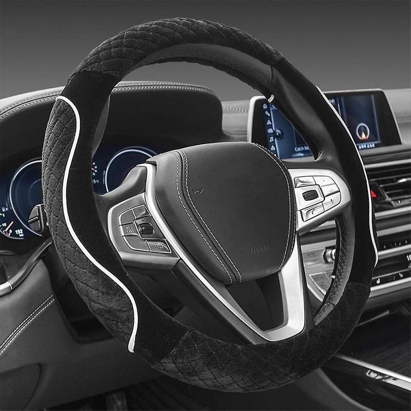 Universal 15 Inch Plush Car Steering Wheel Cover Non-slip Cover 2