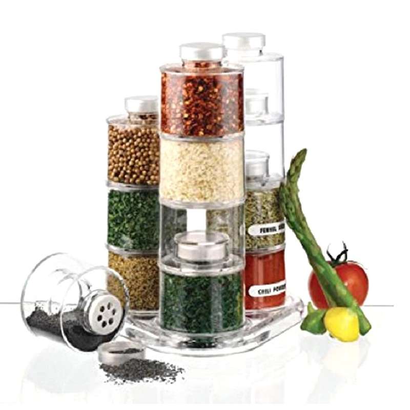 12 Spice Jar Spice Tower Carousel Spin Carousel Design Herb Spices