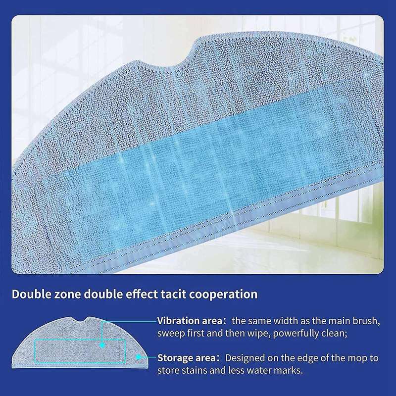 10 Pcs for Xiaomi Roborock T7s Plus, Rolling Brush Filter Side Brush