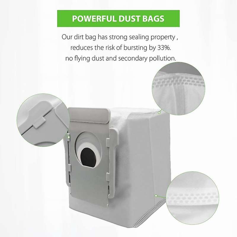 10 Pcs Vacuum Bags for Irobot Roomba J7 J7+,i7, I7+, I3+,i6+,s9(9150)