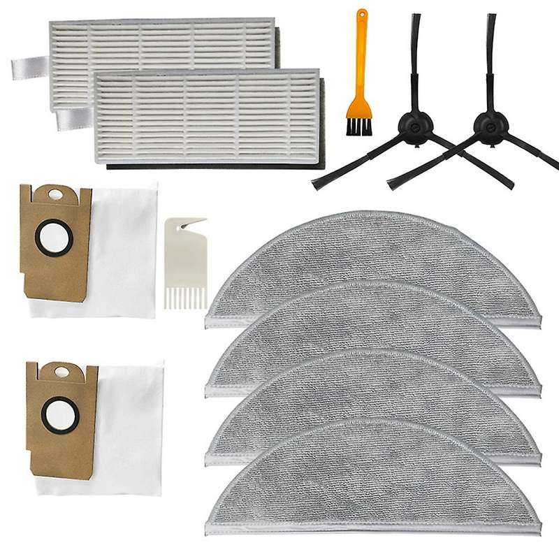 12pcs Replaceable Accessories Hepa Filters Dust Bag Side Main Brush