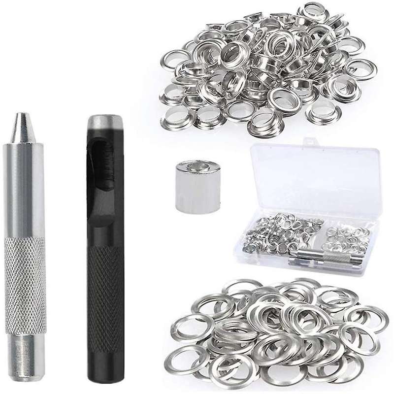 153pcs Grommet Tool Kit - 12mm Inside Diameter with Hole Punch