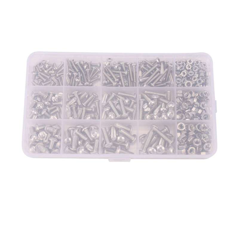 515pcs Mxsh4 M3/m4/m5 Stainless Steel Screws with Nuts Assortment