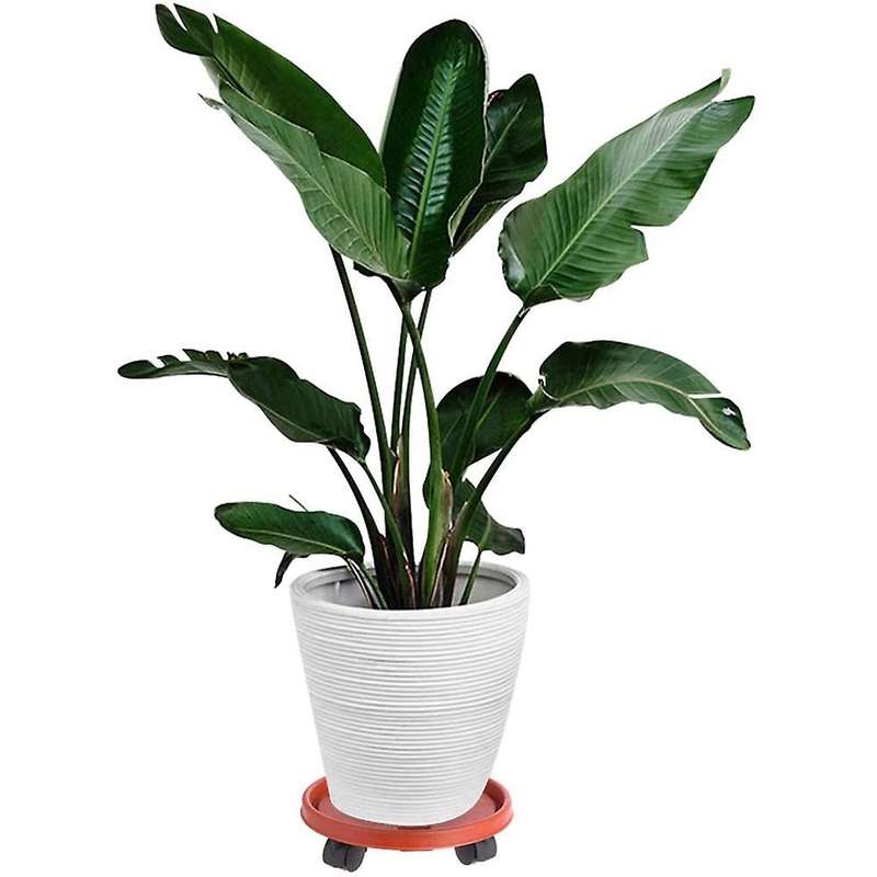 2pcs Plant Flower Pot Bottom Stand Trolley Portable Planter Tray