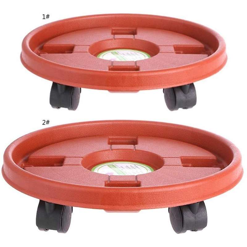 2pcs Plant Flower Pot Bottom Stand Trolley Portable Planter Tray