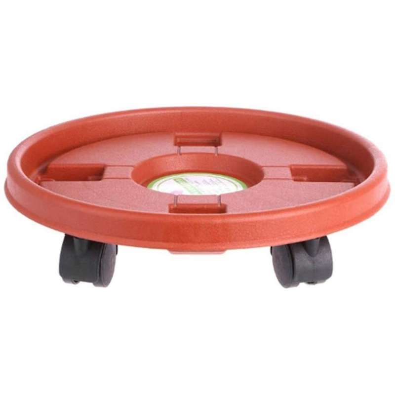 2pcs Plant Flower Pot Bottom Stand Trolley Portable Planter Tray