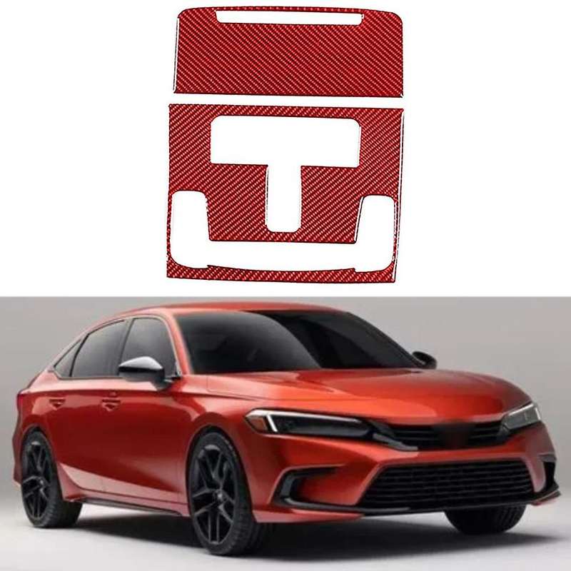 Car Front Reading Light Panel Cover Trim for Honda Civic 2022 Red