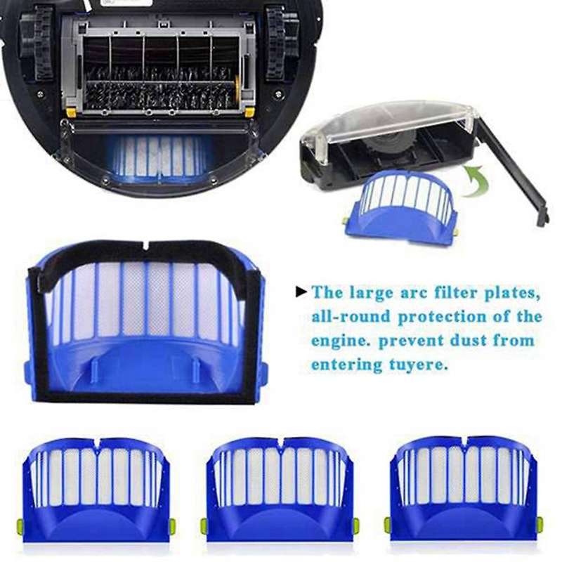 18-piece Filter Kit for Irobot Roomba 500 600 Series 536 550 614 620