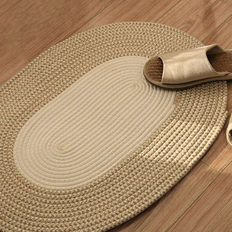 Japanese Style Cotton and Linen Carpet Living Room Sofa Rub Floor Mat