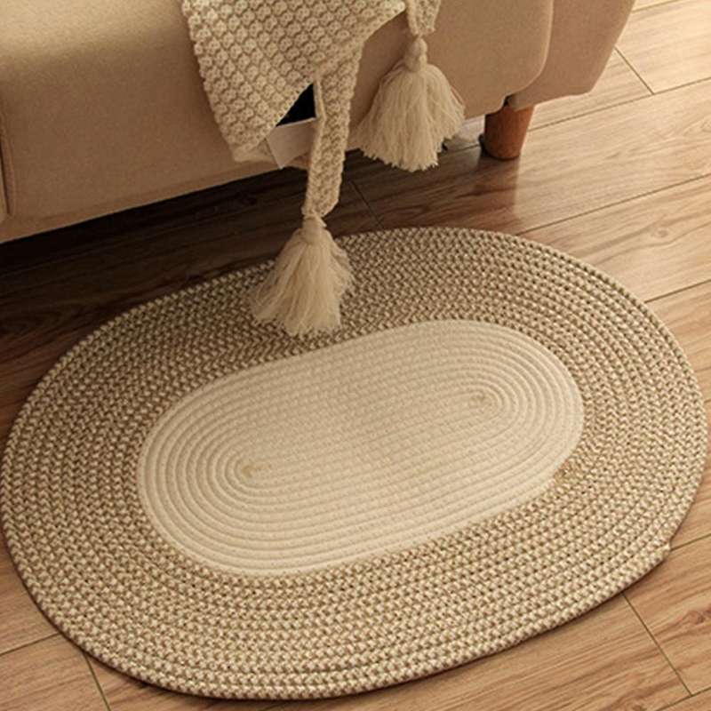 Japanese Style Cotton and Linen Carpet Living Room Sofa Rub Floor Mat