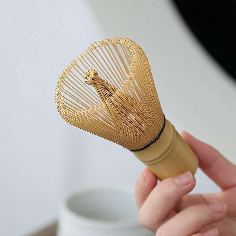 Matcha Whisk, Scoop and Tea Spoon, Ceramic Whisk Holder Green