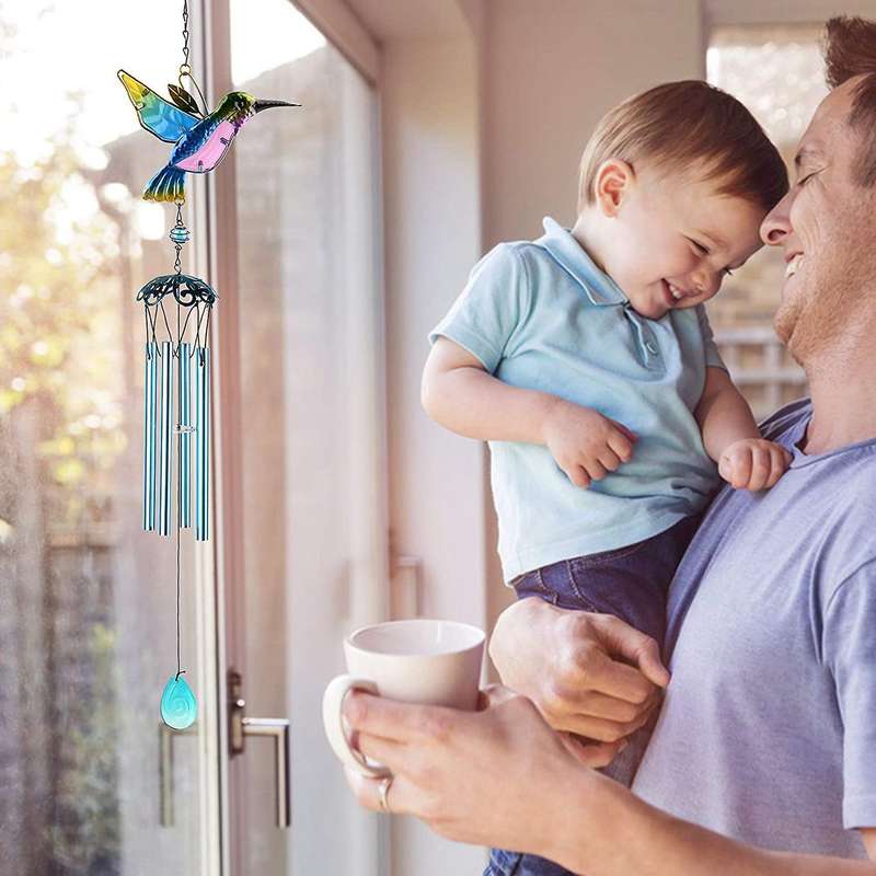 2x Garden Wind Chimes Home Decor Outdoor Indoor Metal Windchime Gifts