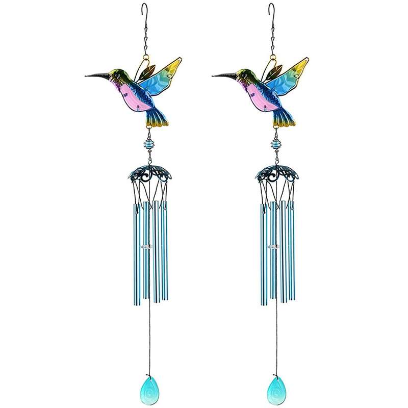 2x Garden Wind Chimes Home Decor Outdoor Indoor Metal Windchime Gifts
