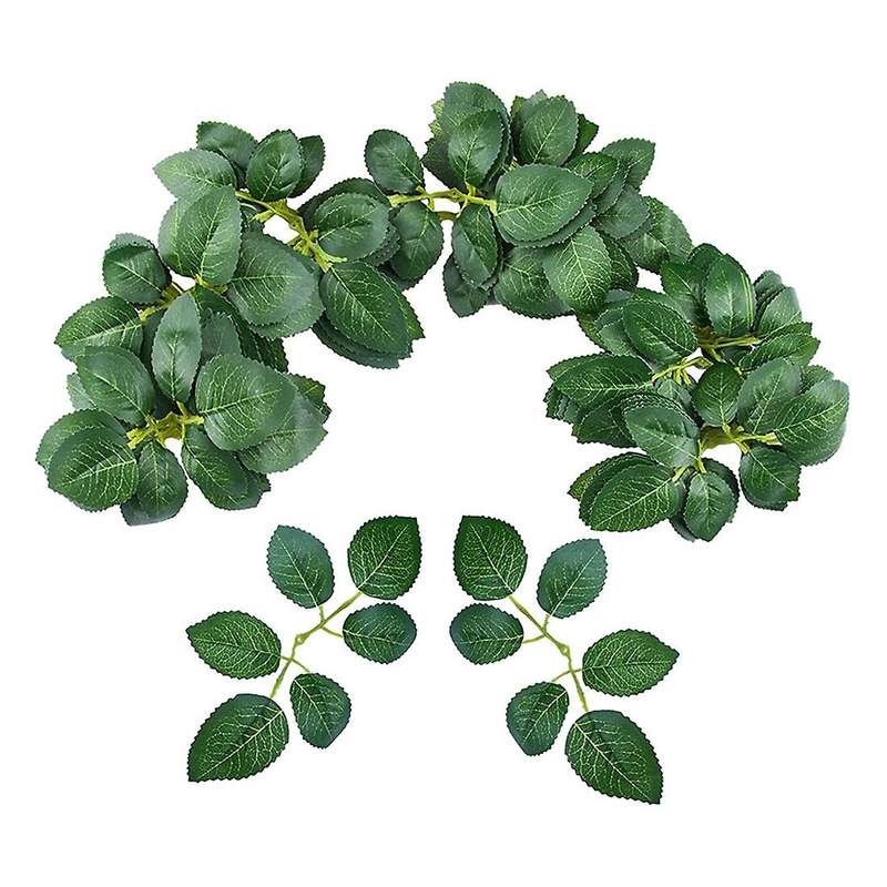 200pcs Bulk Rose Leaves Artificial Greenery Fake Rose Flower Leaves
