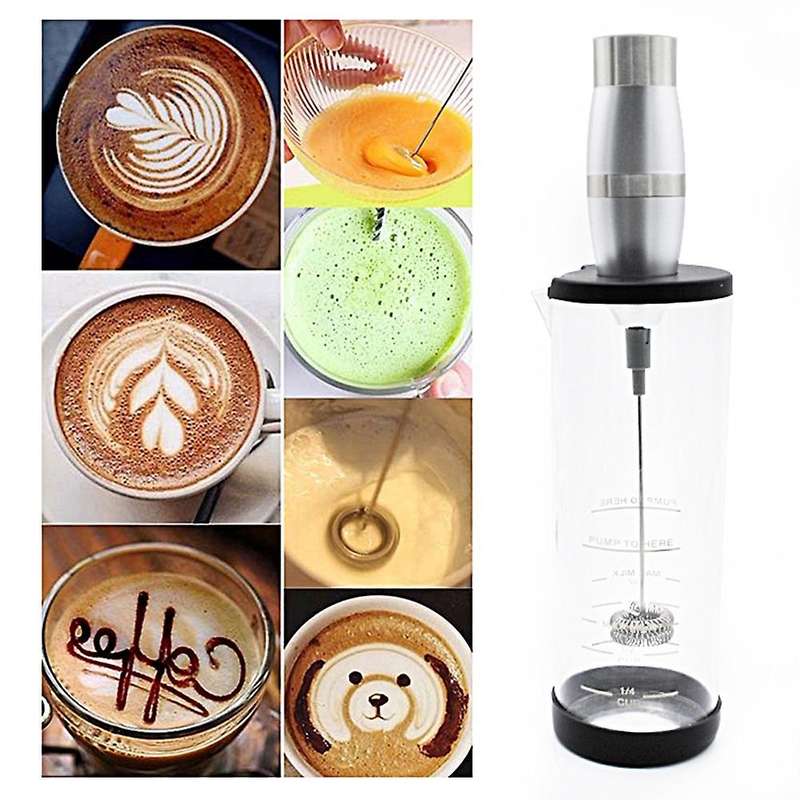 Electric Milk Frother Food Blender with Holder Kitchen Utensils