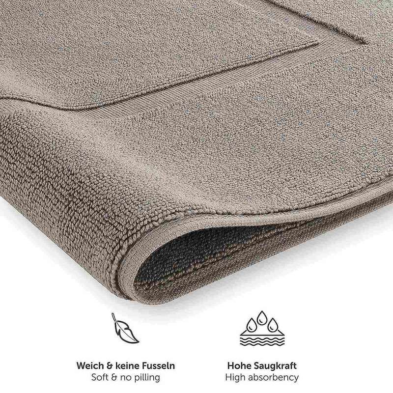Bath Mat, Shower Rug, Soft Shower Mat, Absorbent,100% Cotton, 50x80cm