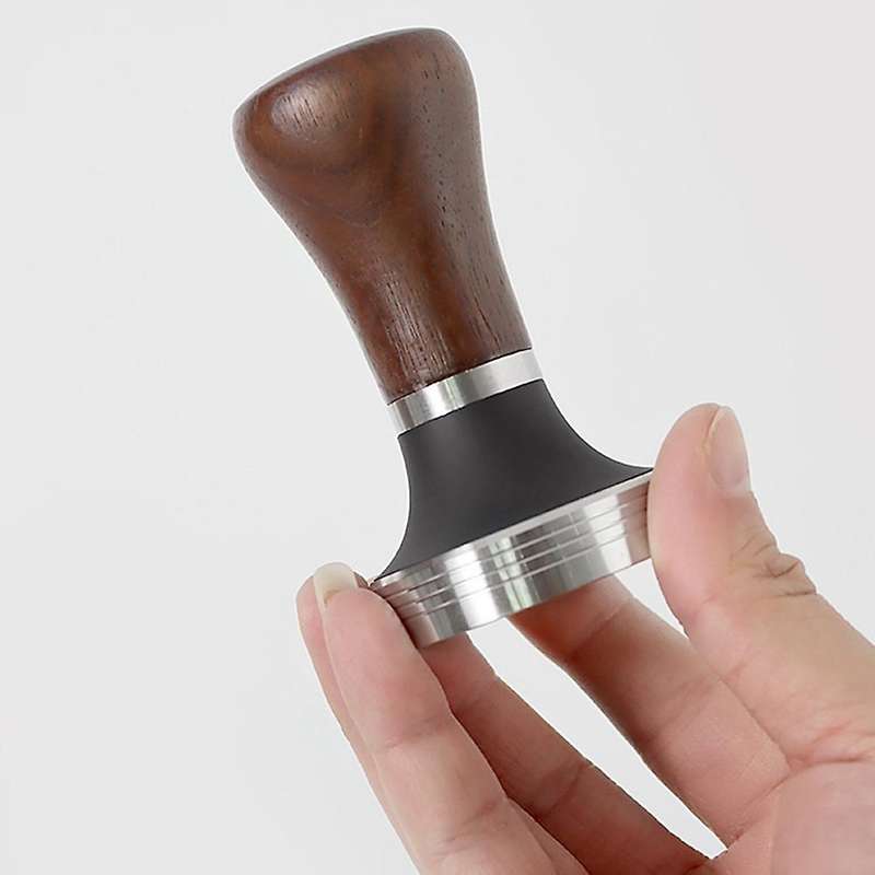 51mm Coffee Tamper Wooden Handle Tool with Stainless Steel Flat Base
