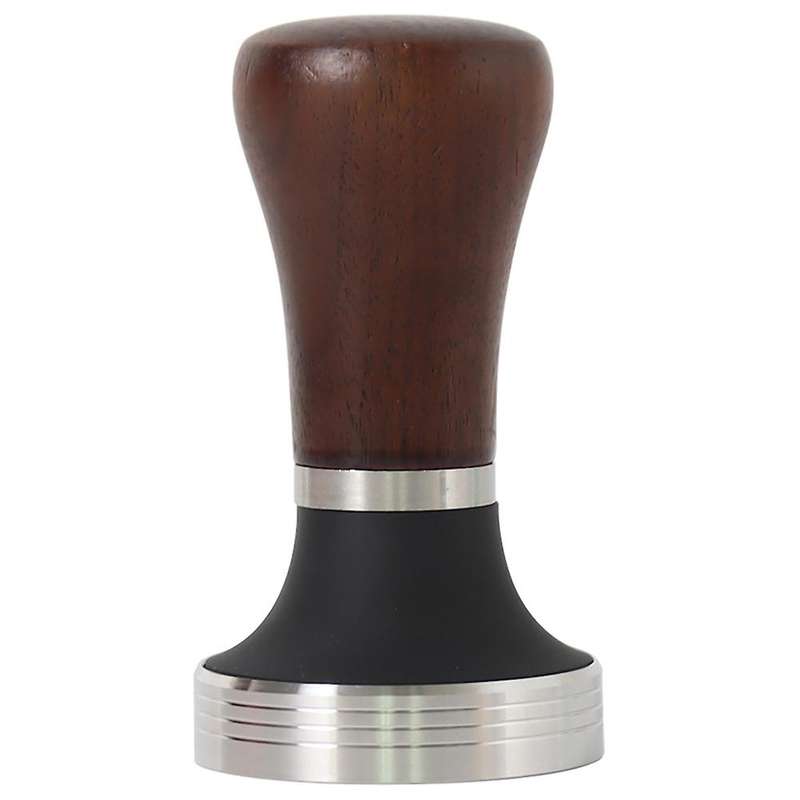 51mm Coffee Tamper Wooden Handle Tool with Stainless Steel Flat Base