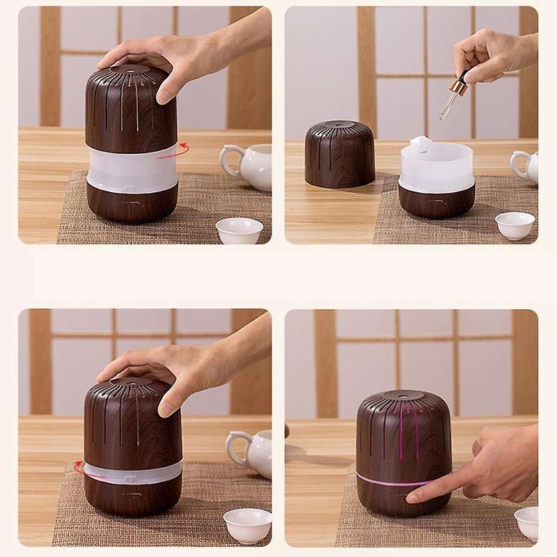 Humidifier 180ml Essential Oil Diffuser for Home,(light Wood)