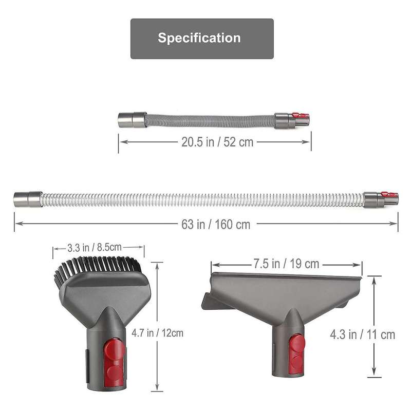 4pcs Brush for Dyson V15 V11 V10 V8 V7 Vacuum Cleaner Attachment B
