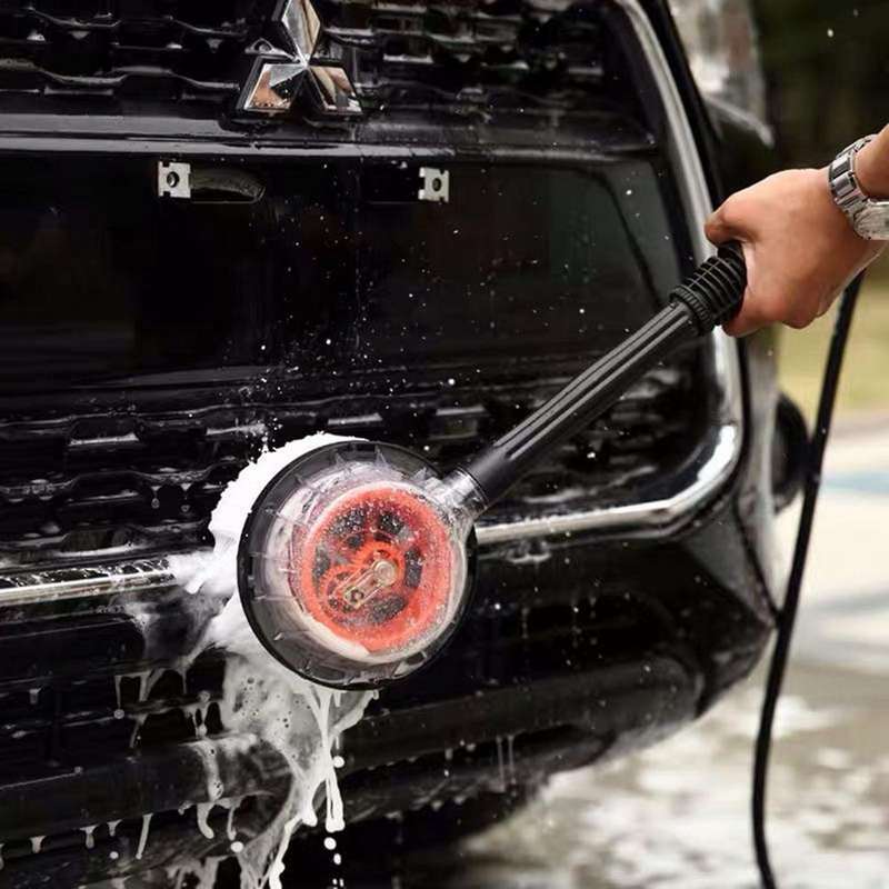 Round High Pressure Water-gun Cleaning Car Wash Brush for Karcher