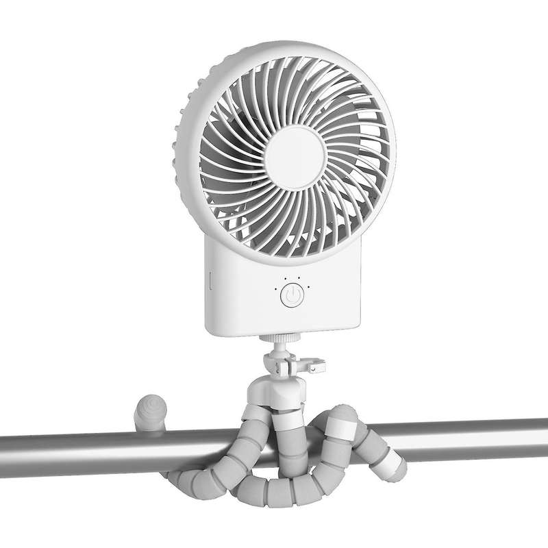 Mini Small Fan Usb Fan Triangle Bracket Fan for Home,office,car White