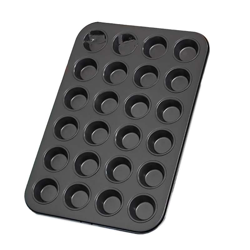 Non-stick Round Cupcake Mold Pan Muffin Tray Carbon Steel(l)