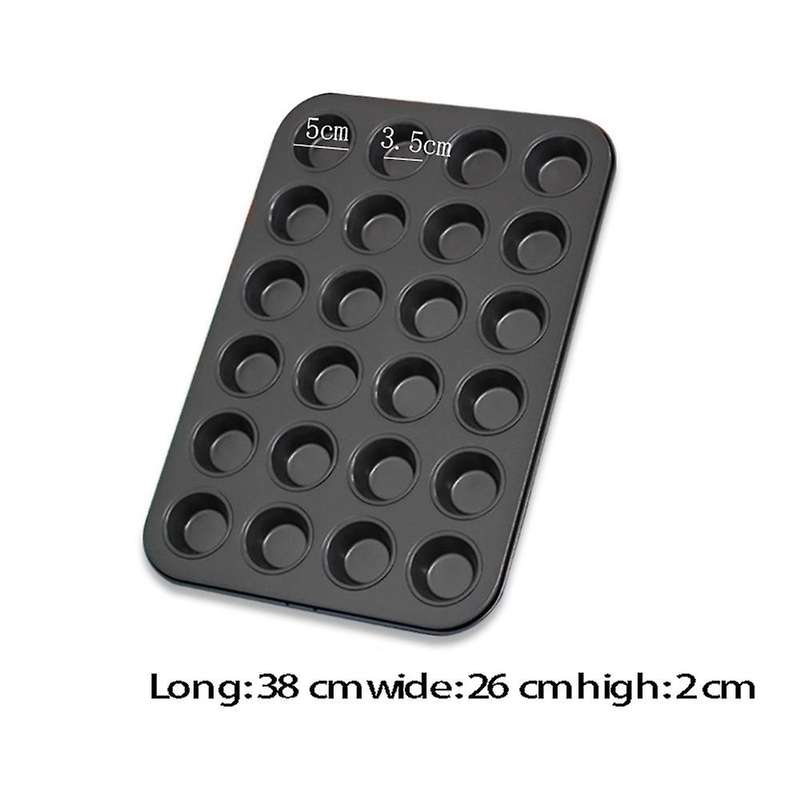Non-stick Round Cupcake Mold Pan Muffin Tray Carbon Steel(l)
