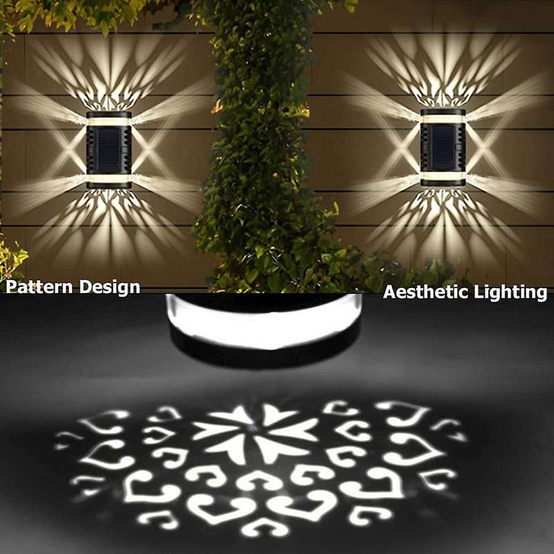 Solar Wall Light,solar Garden Light Led Projection Lamp White Light