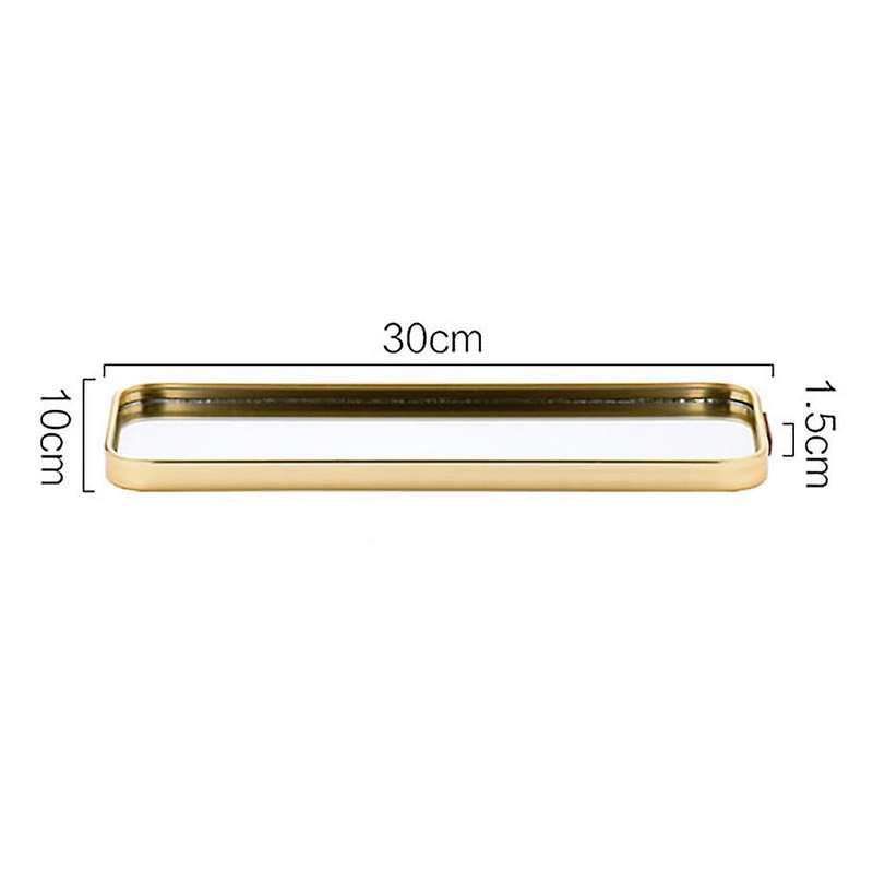 1pcs Nordic Bathroom Organizer Mirror Jewelry Display Plate B