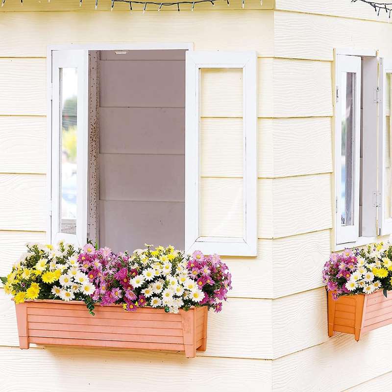 12 Bundles Artificial Daisies Flowers Outdoor Fake Plants White Daisy