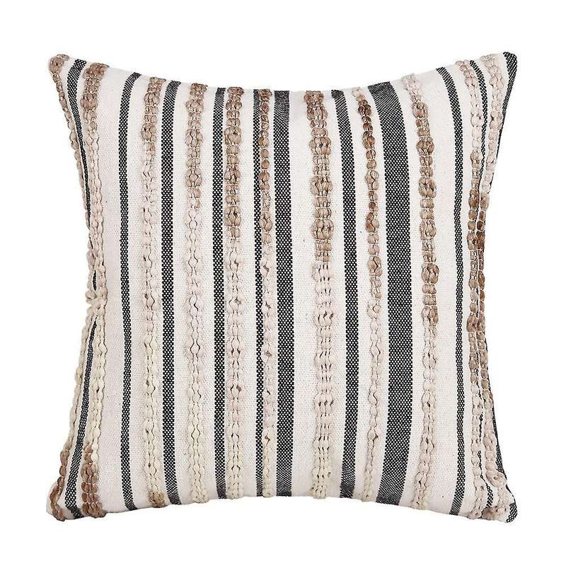 Striped Woven Braids Boho Throw Pillow Covers for Couch 18 X 18 Inch
