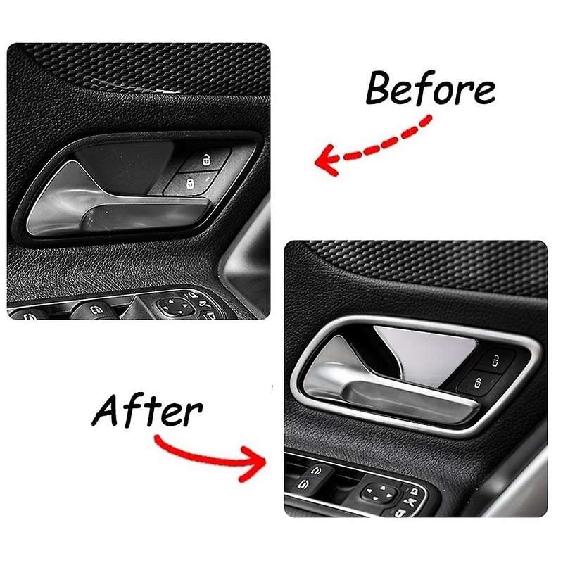 For Benz W247 2020 2021 Car Door Handle Bowl Cover Trim Frame ,black