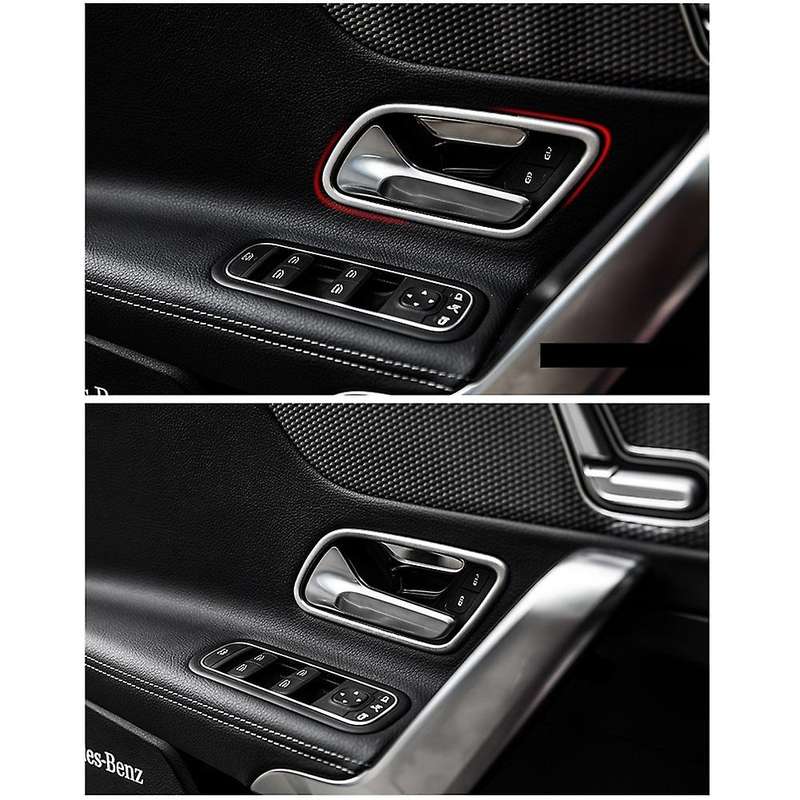 For Benz W247 2020 2021 Car Door Handle Bowl Cover Trim Frame ,black