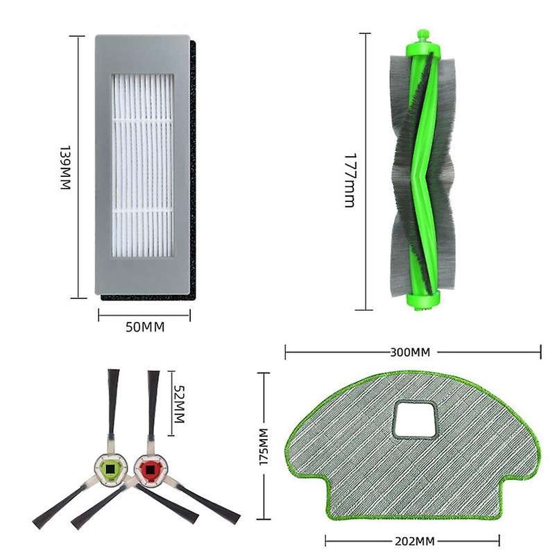 Main Roller Brush Side Brush Mop Cloth Filter for Irobot Roomba