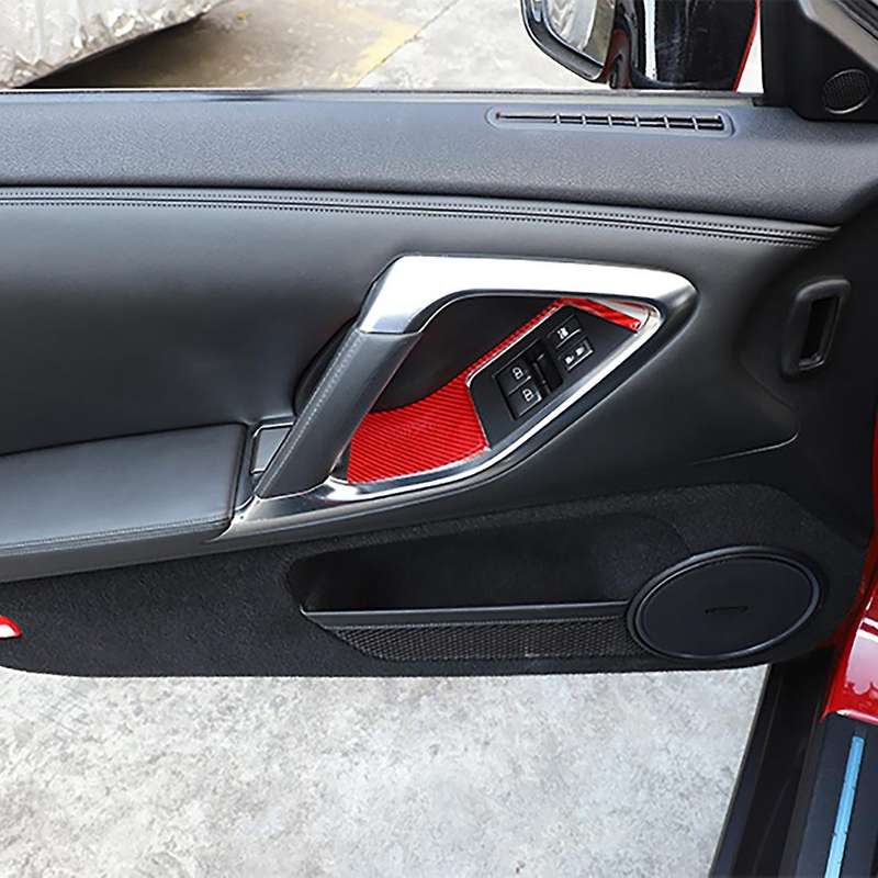 Car Soft Carbon Fiber Glass Lift Frame Cover Trim for Nissan Gtr R35