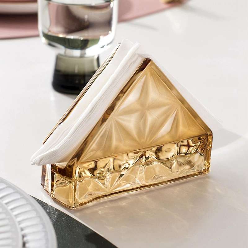 Nordic Vintage Glass Tissue Holder Desktop Decoration A