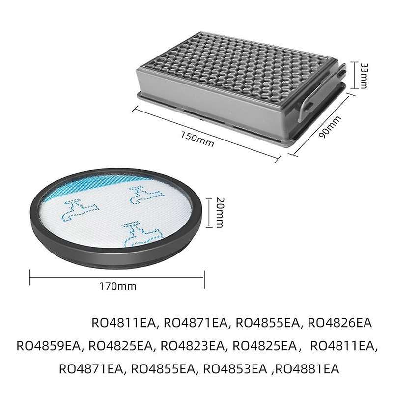 Hepa Filter for Rowenta Compact Vacuum Cleaner 2set