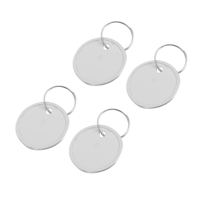 Metal Rim Tags Round Paper Tags with Metal Rings White Label(100)