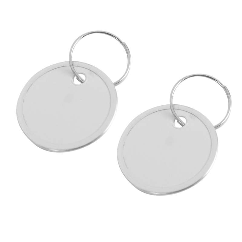 Metal Rim Tags Round Paper Tags with Metal Rings White Label(100)