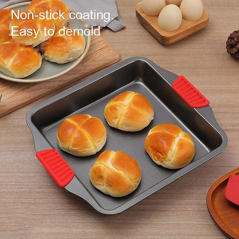Non-stick Baking Pan with Heat-resistant Silicone Handle, Fish Pan