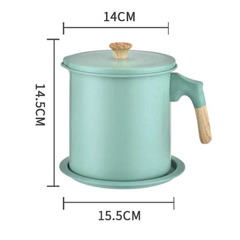Bacon Grease Container with Strainer Fine Mesh 1.4l