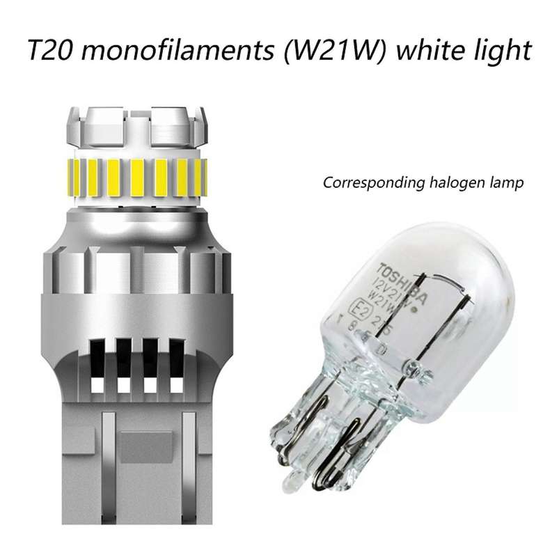 4pcs Car T20 7443 W21/5w Led Bulb 3030+4014 23smd Turn Signal Lights