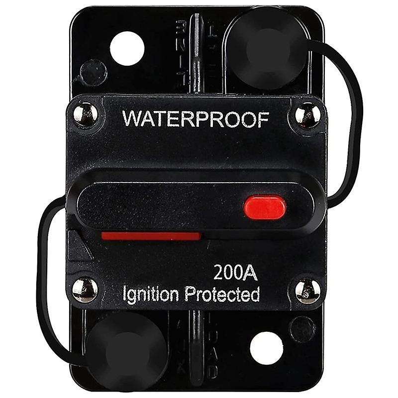 Waterproof Circuit Breaker,with Manual Reset,12v-48v Dc,200a,for Car