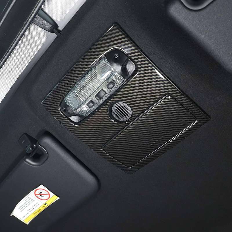 Car Carbon Fiber Abs Front Row Reading Lights Frame Cover Trim