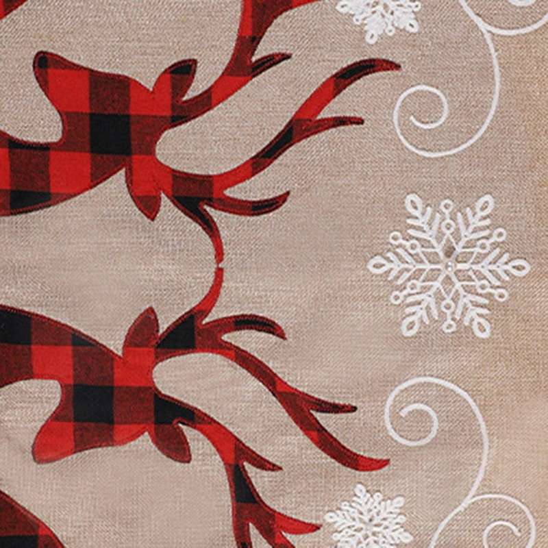 Christmas Tree Skirt Supplies Snowflake Double Deer Tree Skirt Linen